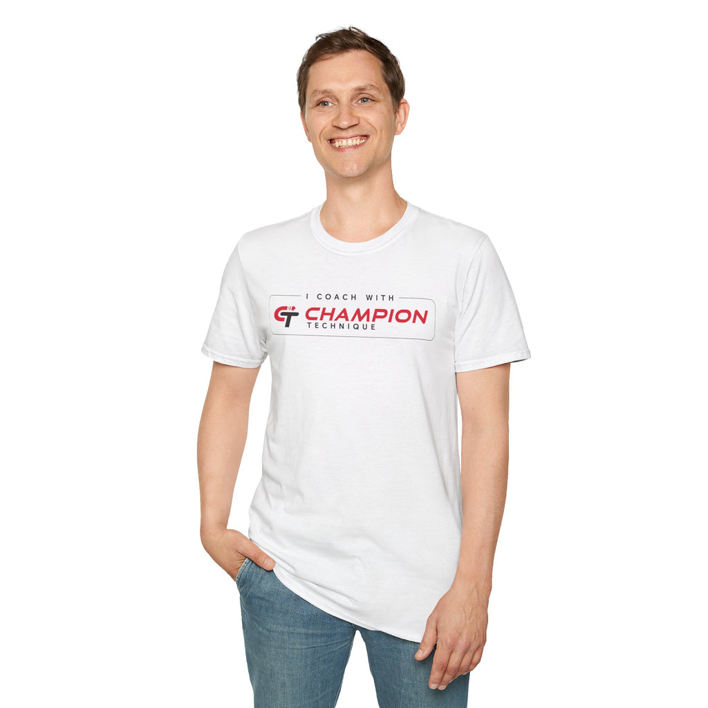 COACH: I coach with Champion Technique | 2-color T-Shirt, available in White or Black