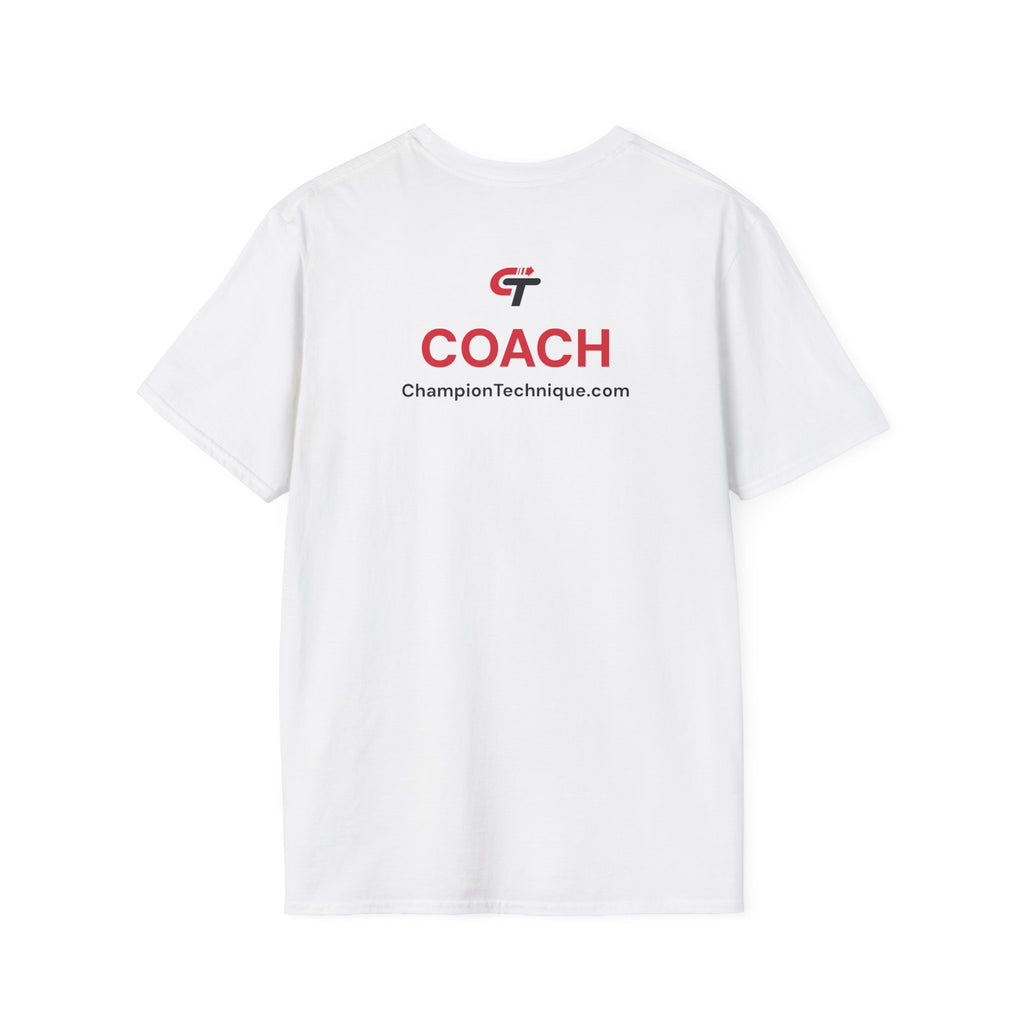 COACH: I coach with Champion Technique | 2-color T-Shirt, available in White or Black