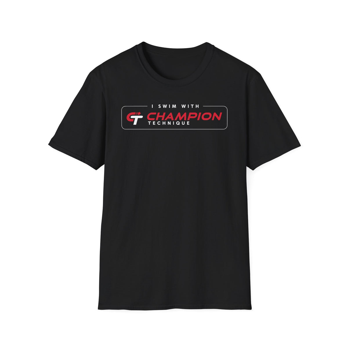 ATHLETE: I swim with Champion Technique | 2-color T-Shirt, available in White or Black