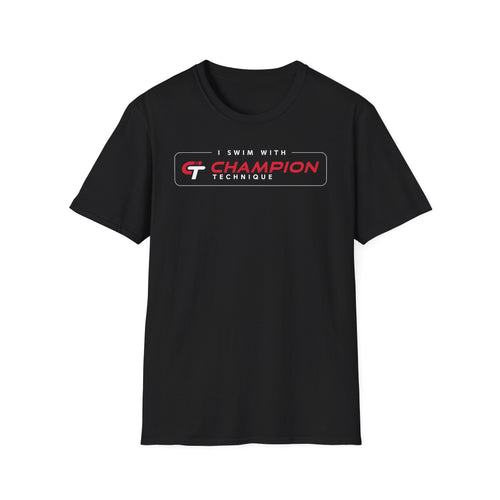 ATHLETE: I swim with Champion Technique | 2-color T-Shirt, available in White or Black