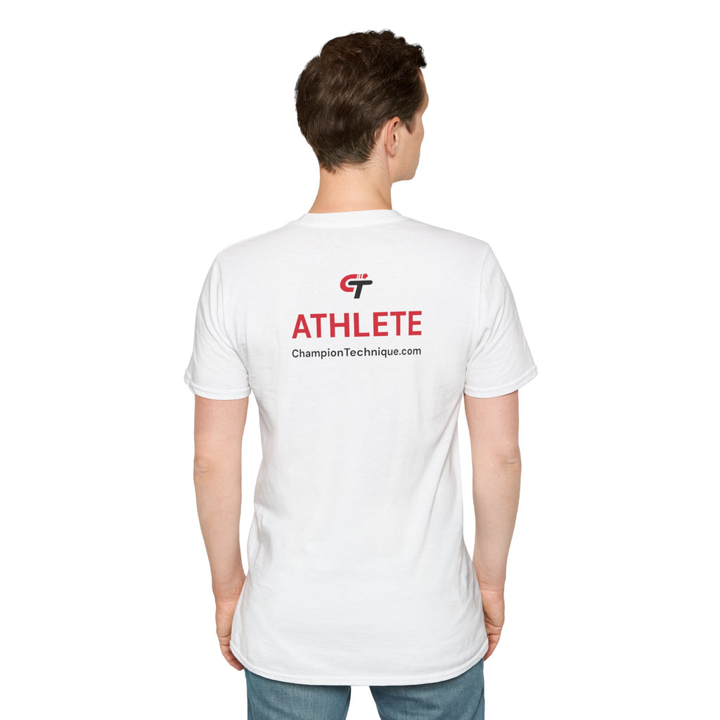 ATHLETE: I swim with Champion Technique | 2-color T-Shirt, available in White or Black