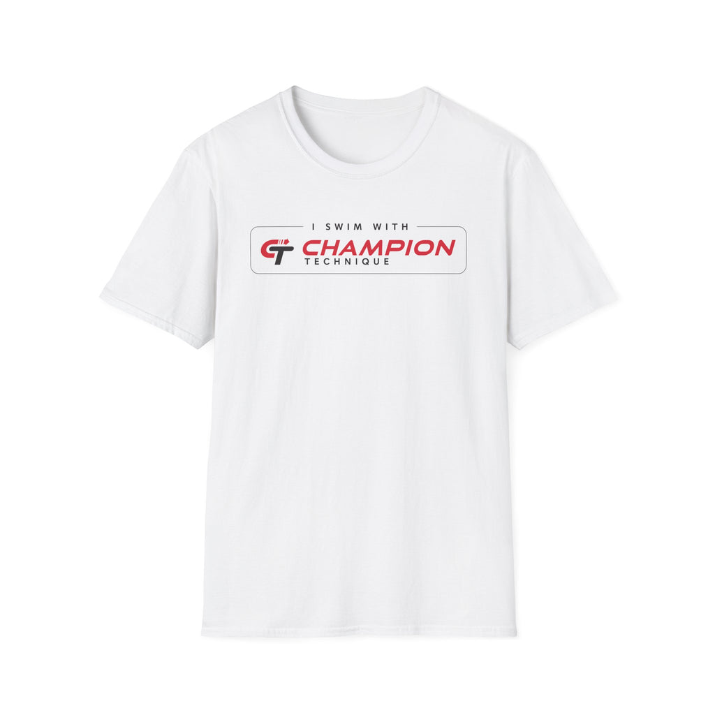 ATHLETE: I swim with Champion Technique | 2-color T-Shirt, available in White or Black