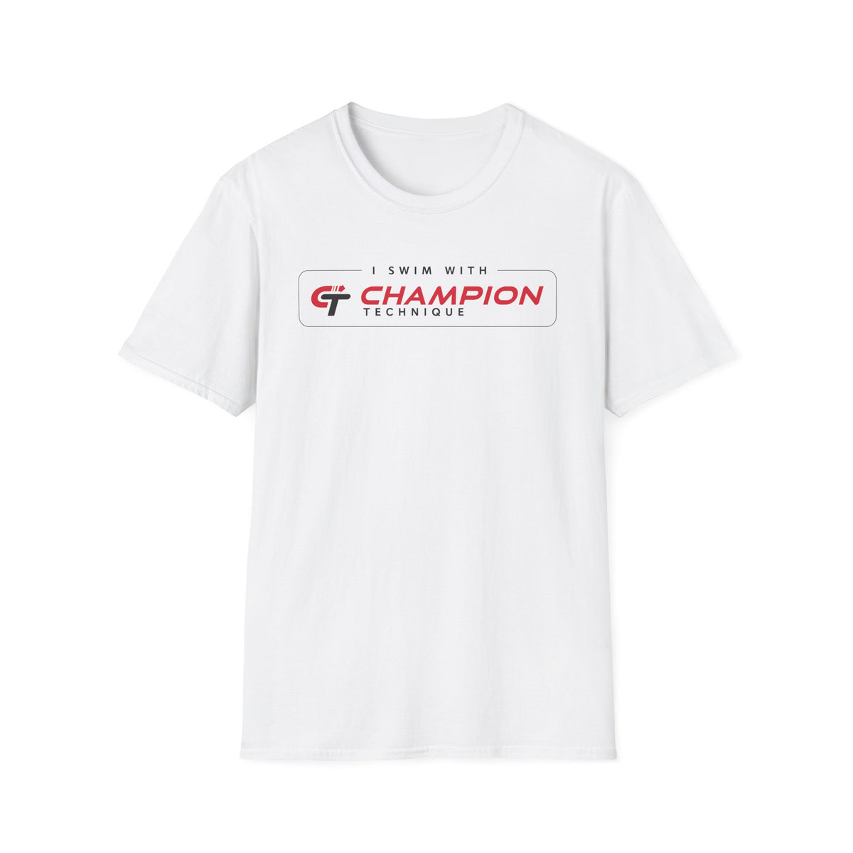 ATHLETE: I swim with Champion Technique | 2-color T-Shirt, available in White or Black