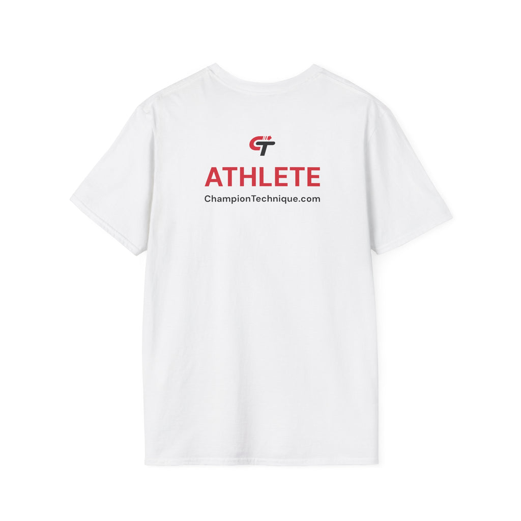 ATHLETE: I swim with Champion Technique | 2-color T-Shirt, available in White or Black